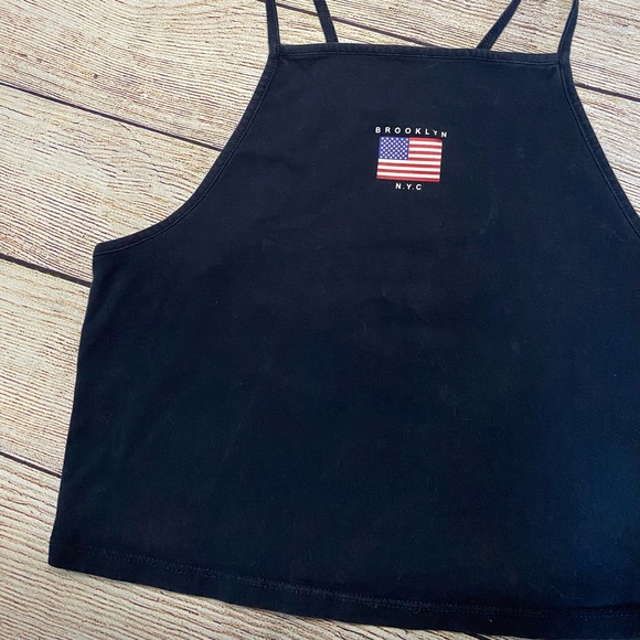 Divided | Halter Neck Racerback Crop Tank Top - Picture 3 of 9